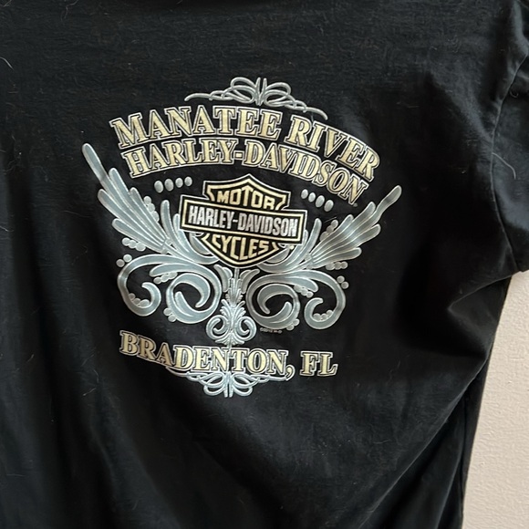 Women’s Harley Davidson V-Neck T-Shirt Black Size M Bradenton, Florida - Picture 4 of 5